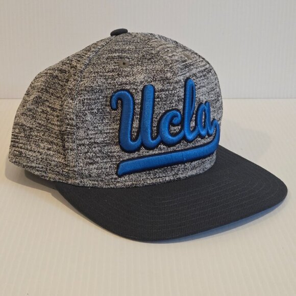 Adidas UCLA Bruins Hat Adult Script Adjustable Snapback Gray Blue Flat Bill - Picture 2 of 12